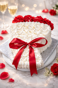 Heart Shape trending flower Luxury Cream Cake – Romantic Special Design