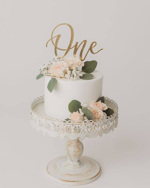 white creamy cake Elegant Floral Lavender  – Premium Celebration Design